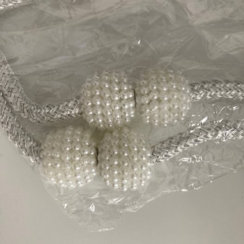Set of 4 magnetic curtain tiebacks - Pearl Design - Picture 4 of 7